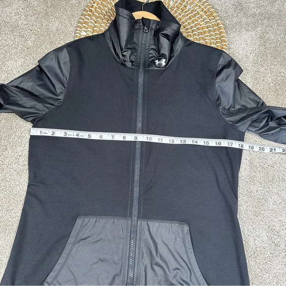 Under Armour Women’s Fitness Sweatshirt Studio Essential Jacket Full Zip Black M - Picture 14 of 15